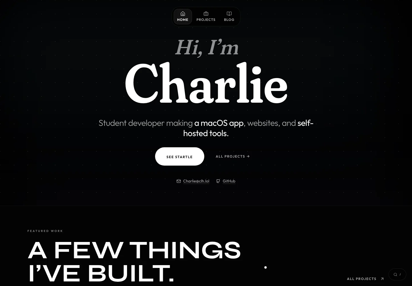 Personal Website preview